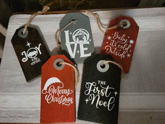 Christmas pallet wood Door Hangers/Gift Tags